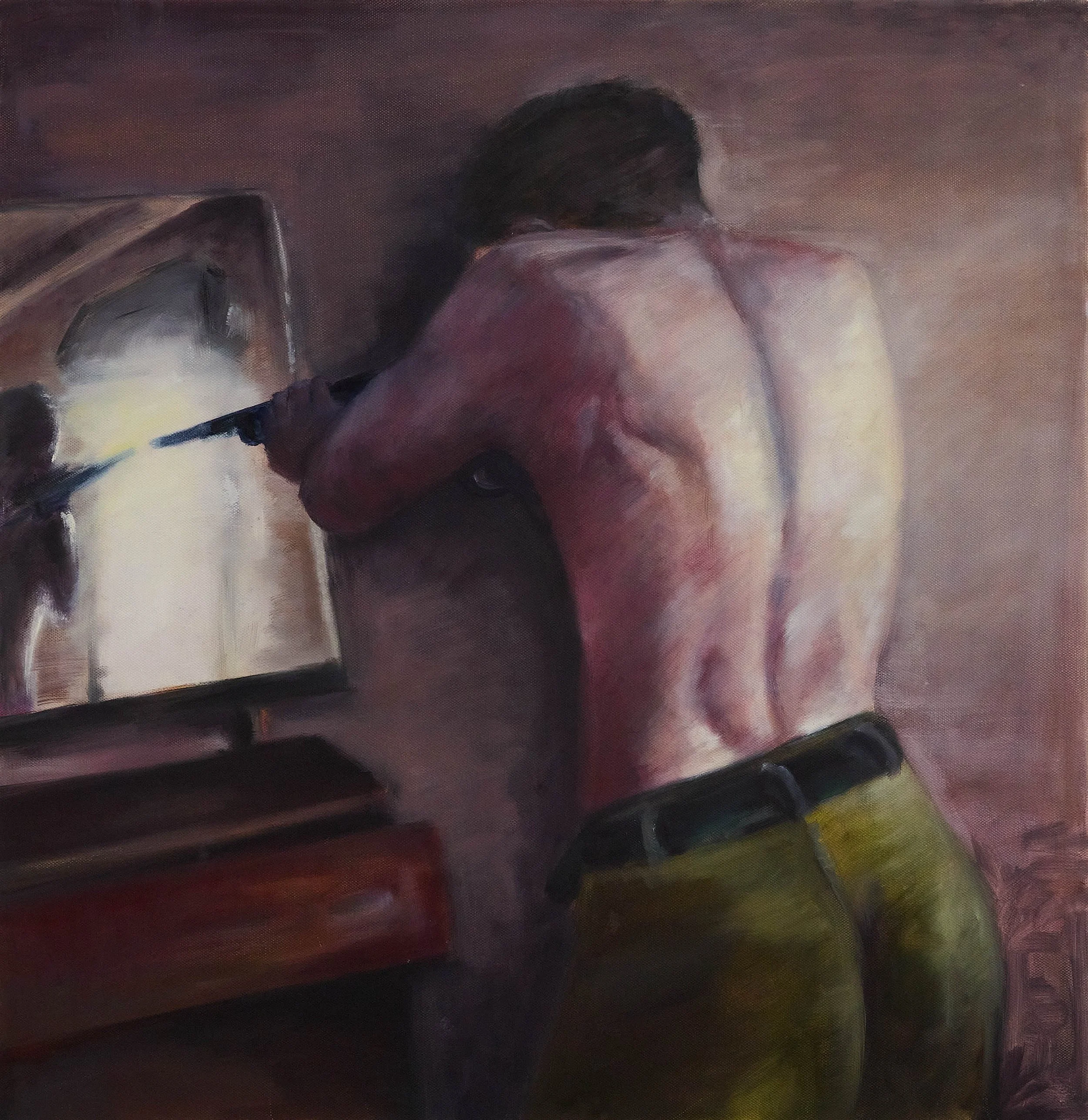 Trigger Happy, 2025, oil on canvas, 87 x 84 cm