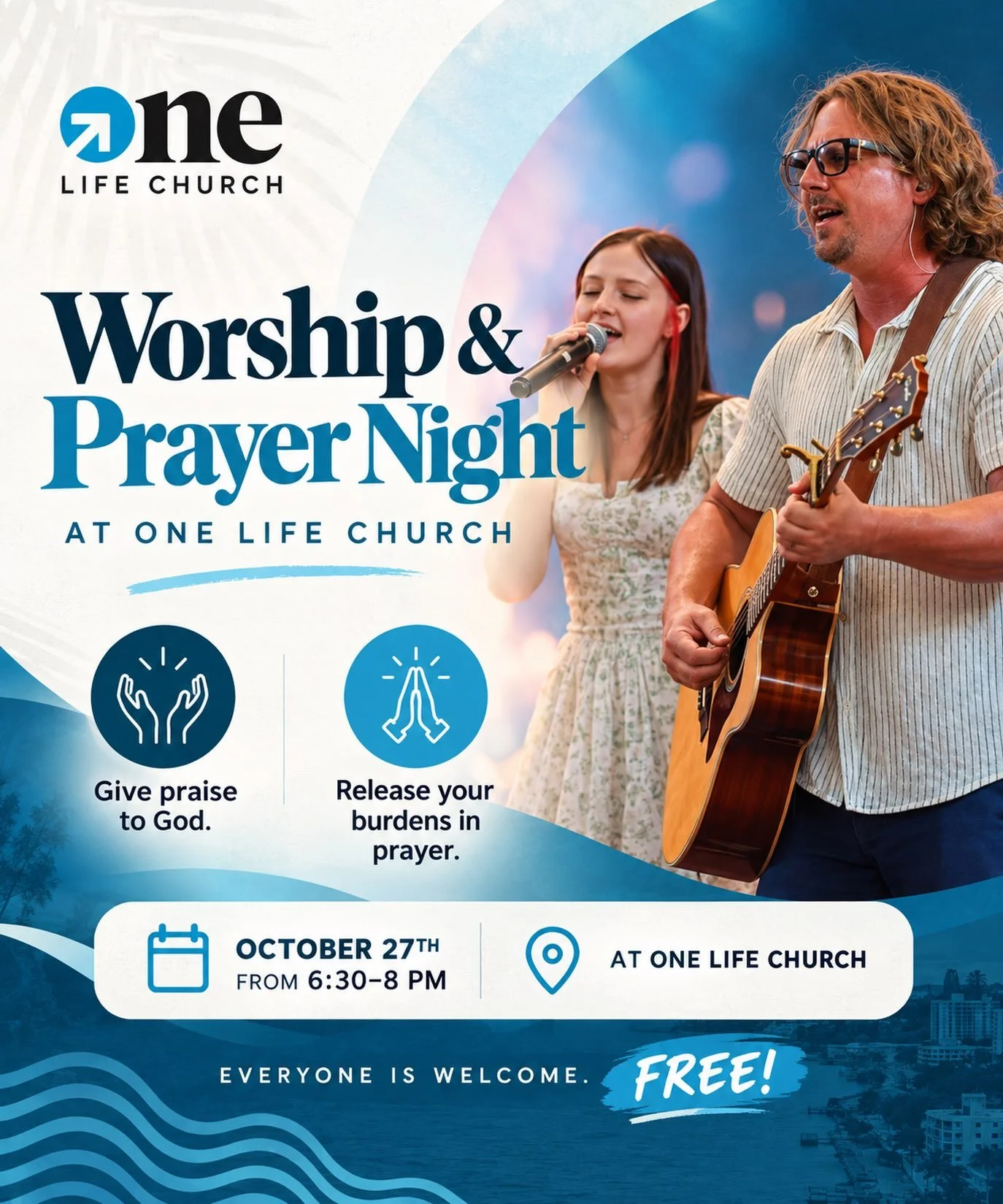 ✨ Join us for a special night of PRAYER &amp; WORSHIP! 🙏🔥

Come expectant. Come ready to worship. Come believing God for more!

📅 Mark your calendar (10/27)
🙌 Invite your friends
📲 Share this post
❤️ Show up ready for all that God has in store!
