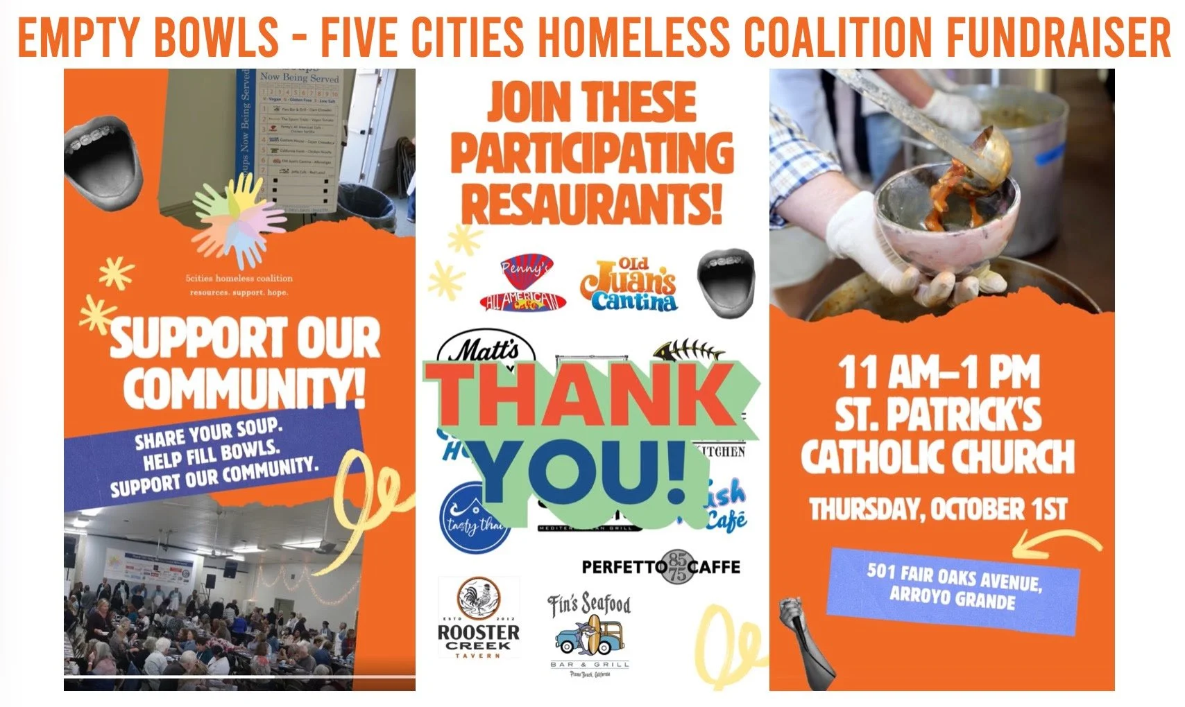 Empty Bowls: Five Cities Homeless Coalition Fundraiser