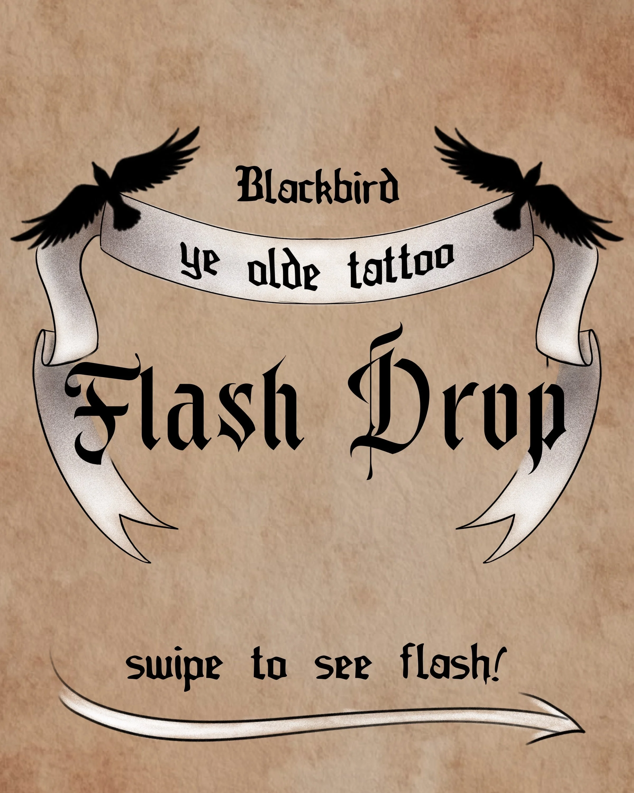 Blackbird ink tattoo shop does an Ren Faire themed tattoo flash event.