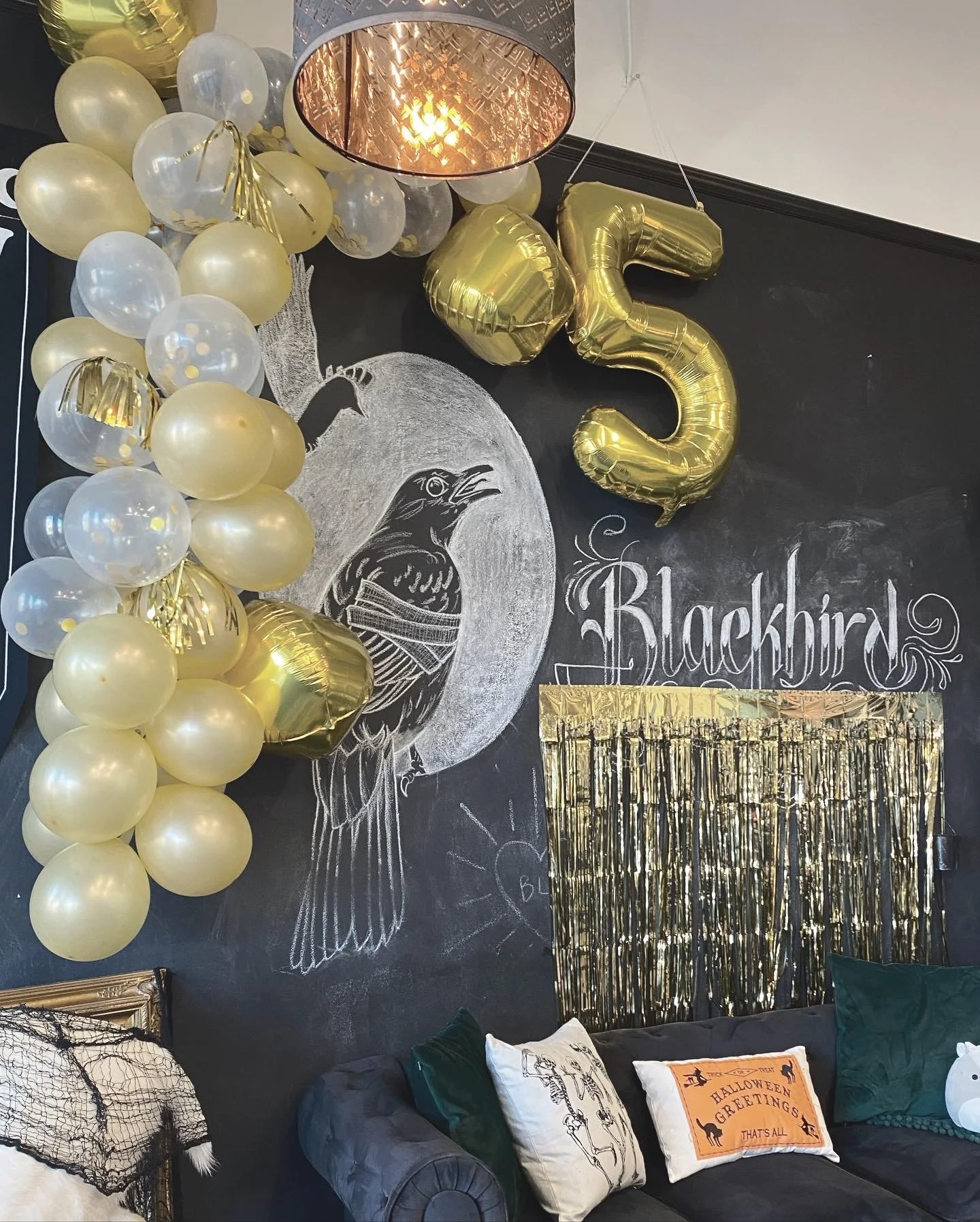 Blackbird ink, a tattoo shop in Lafayette Colorado tuns 5 years old on October 31st 2022.