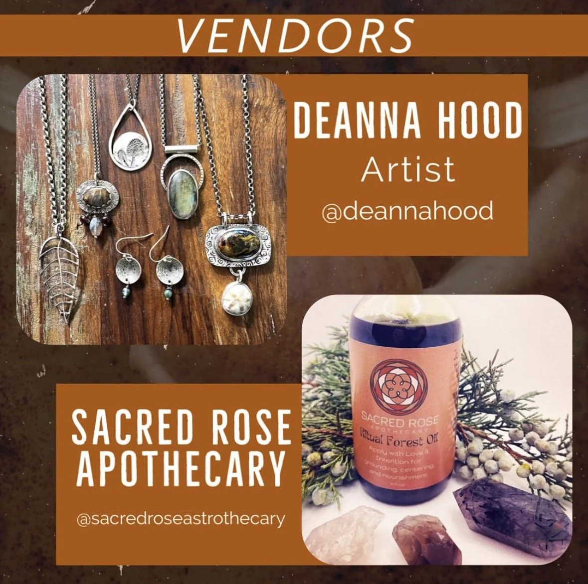 Handmade jewelry at friday the 13th pop up market 2023