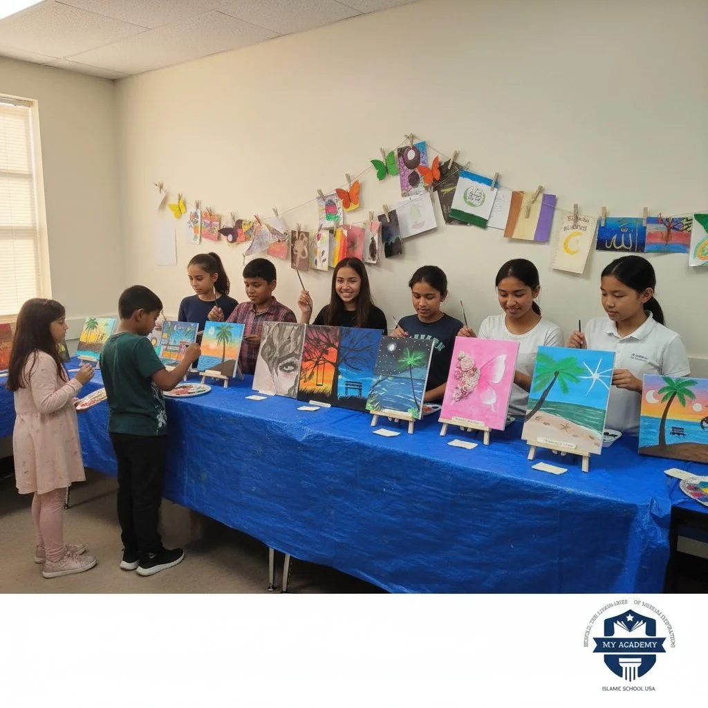 Art brings our stories to life here. What inspires a child&rsquo;s creativity in a faith-filled classroom? See the smiles as students blend Islamic beauty with Florida&rsquo;s colors. Every canvas is a window into their world. Visit us and discover h