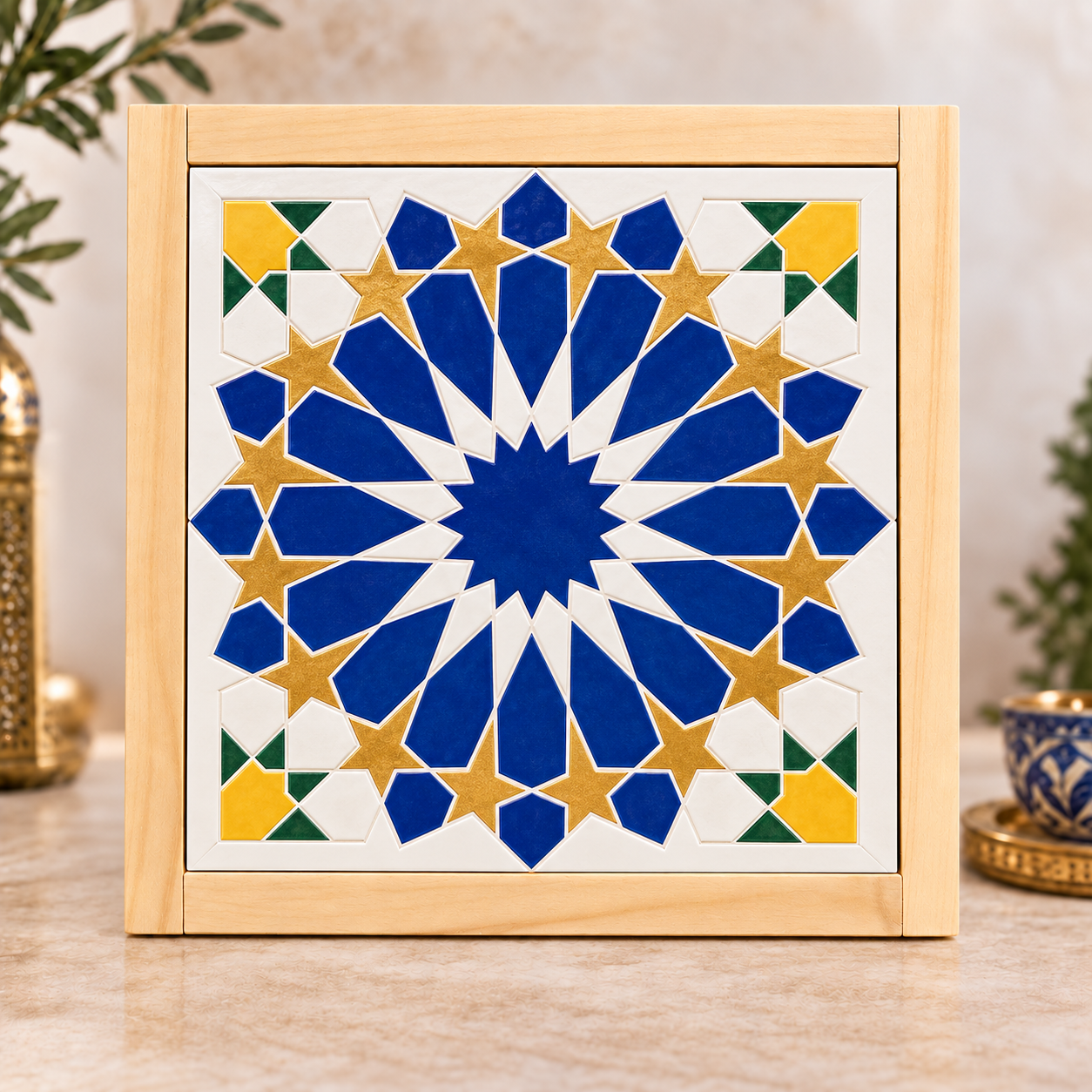 Panneau de mosaïque islamique colorée.png