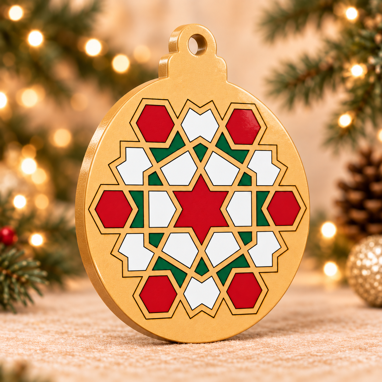 Ornement de Noël géométrique en bois.png