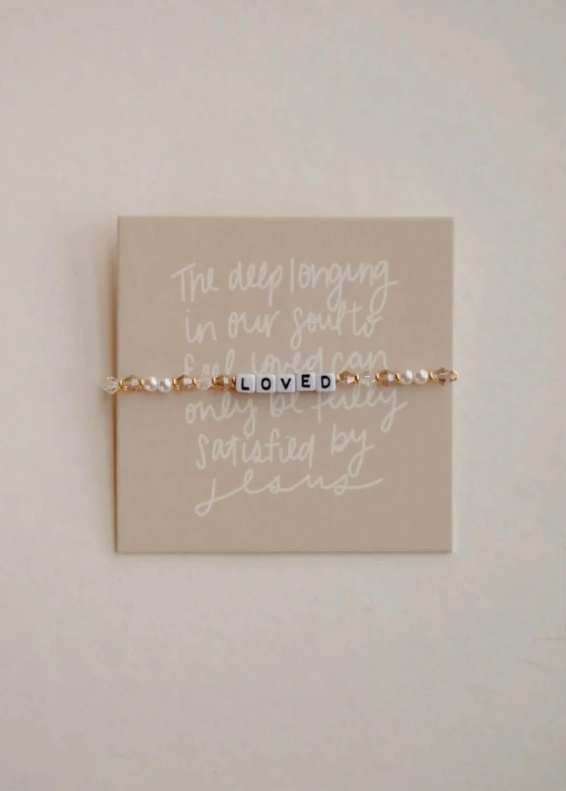 'Loved' Beaded Bracelet