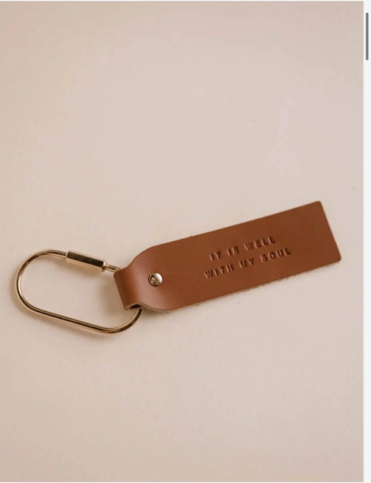 Inspirational Leather Key Chain