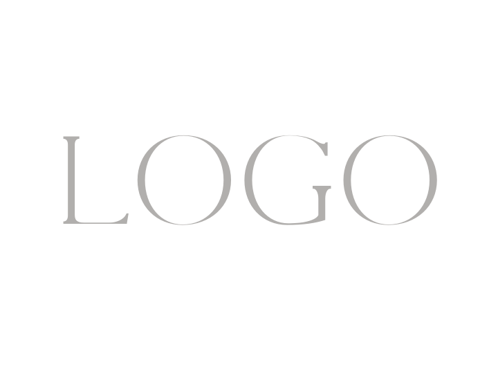 Black background with gray text that reads "LOGO" in the center.