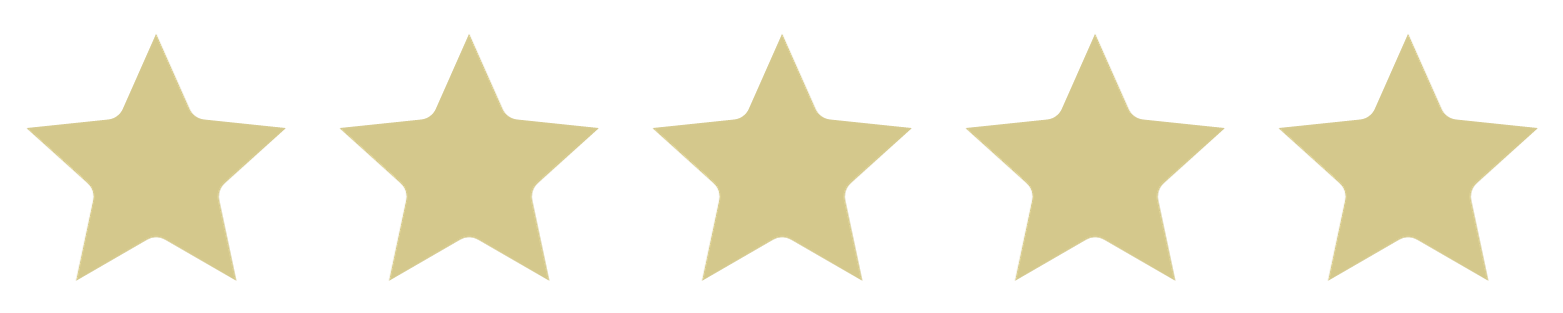 Five gold stars on a black background