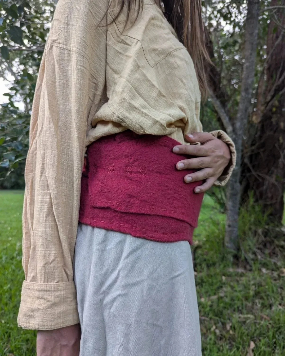 Handmade Felted Womb Belt #2