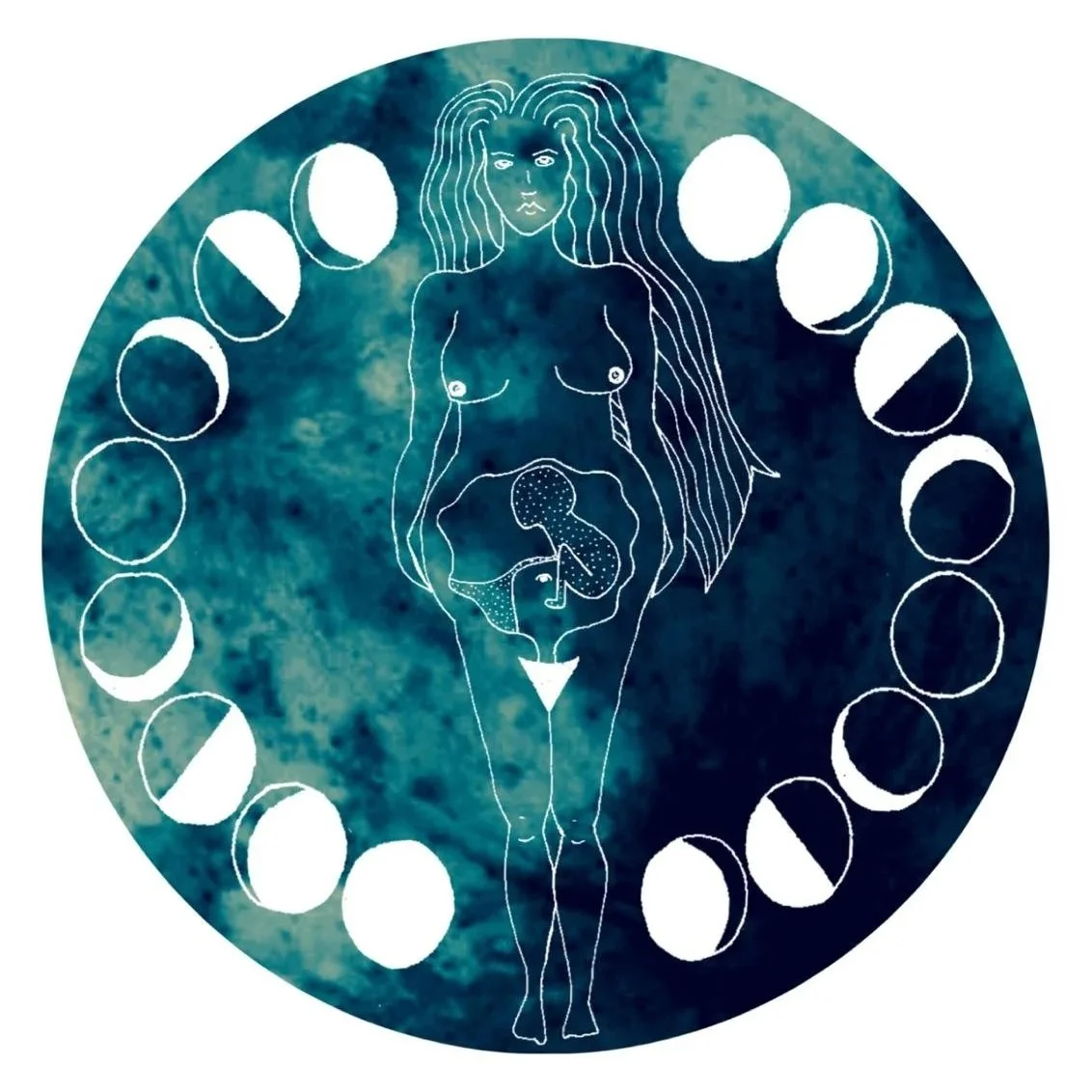 Lunar Woman Sticker
