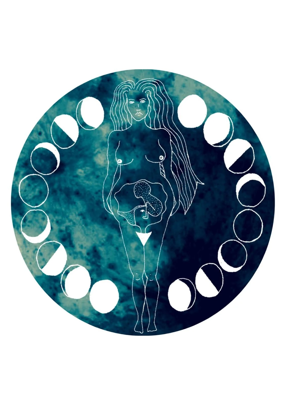 Lunar Woman Sticker
