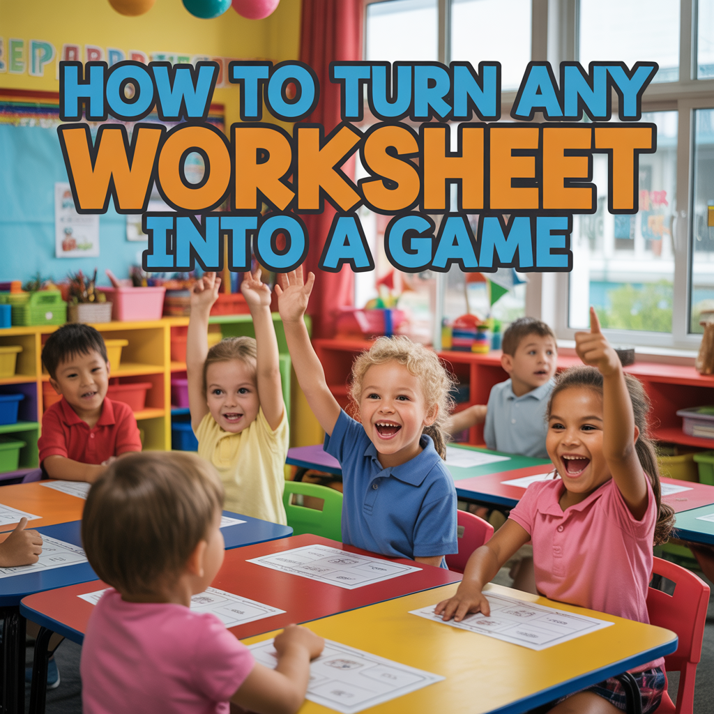 How to Turn Any Worksheet Into a Game (No New Materials Needed)