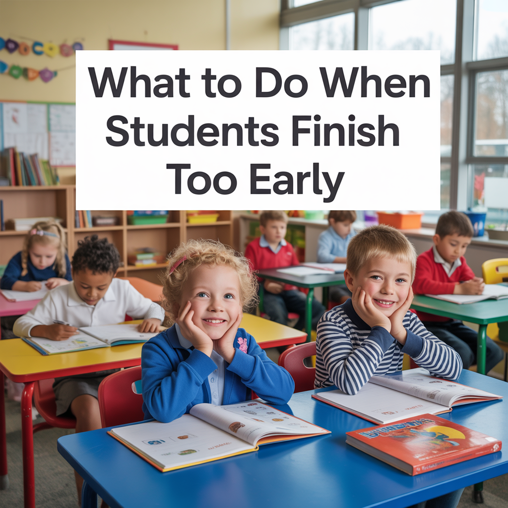 What to Do When Students Finish Too Early (Without Extra Work for You)