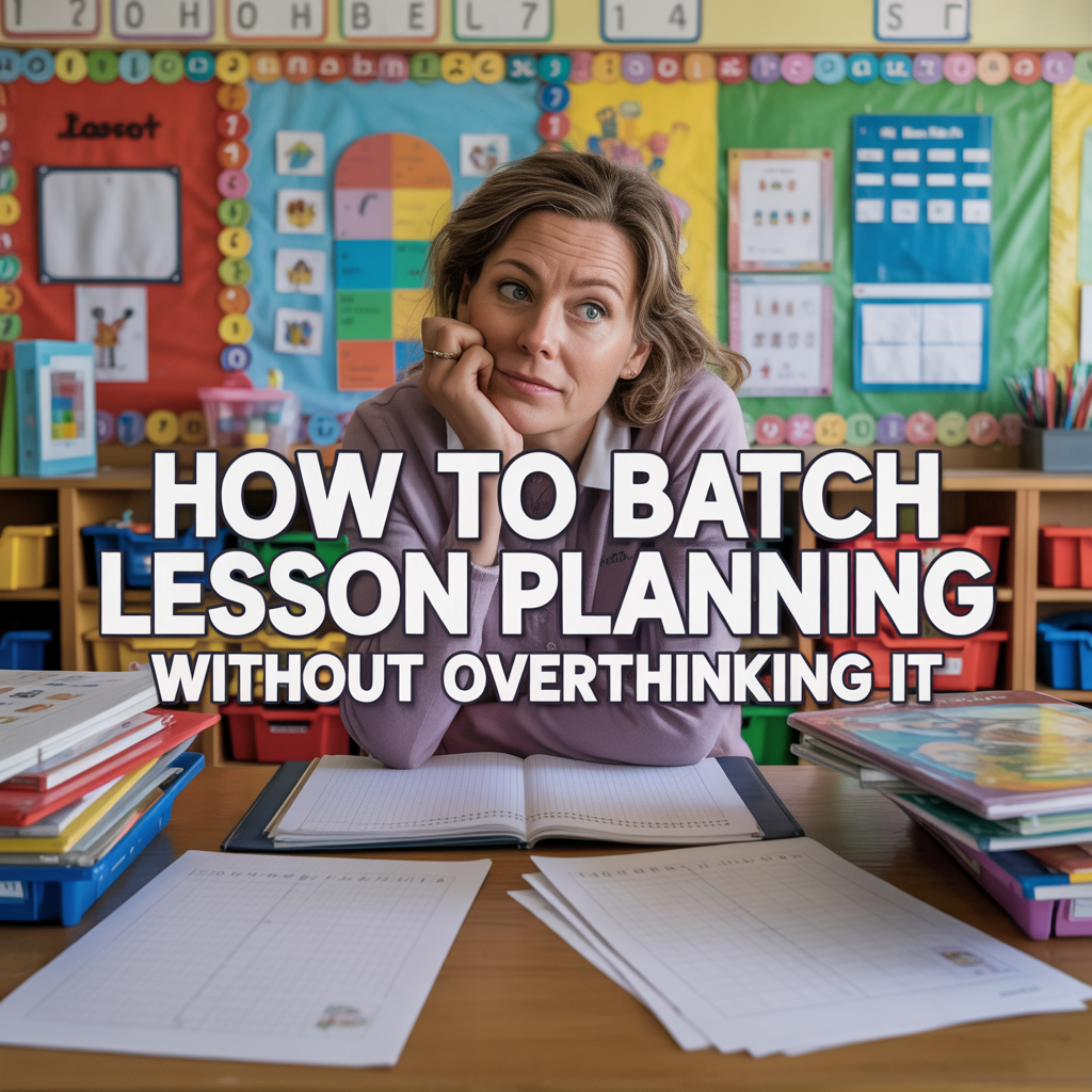 How to Batch Lesson Planning Without Overthinking It