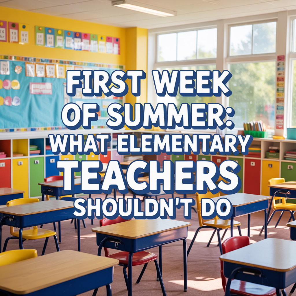 First Week of Summer: What Elementary Teachers Shouldn't Do