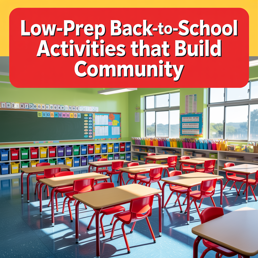   Low-Prep Back-to-School Activities That Build Community