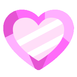 Pink and white striped heart