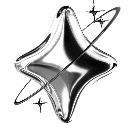 A silver metallic star-shaped balloon.
