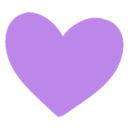 Light purple heart shape on a white background