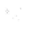 Black background with three white stars of varying sizes