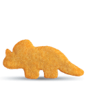 Orange dinosaur figurine