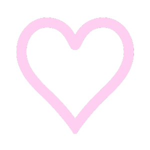 Pink outline heart on a black background.