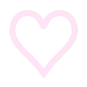 Pink heart outline against a black background.