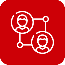 Icon representing social network or connection between two people