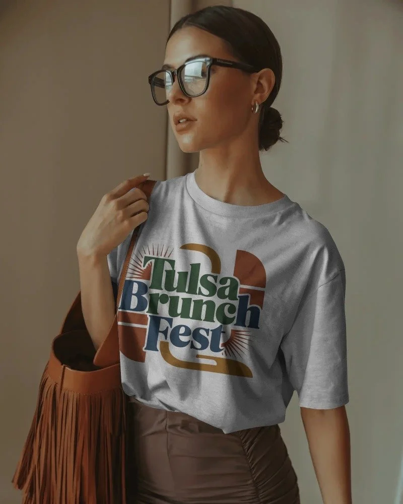 Tulsa Brunch Fest Geometric Sunburst Tee
