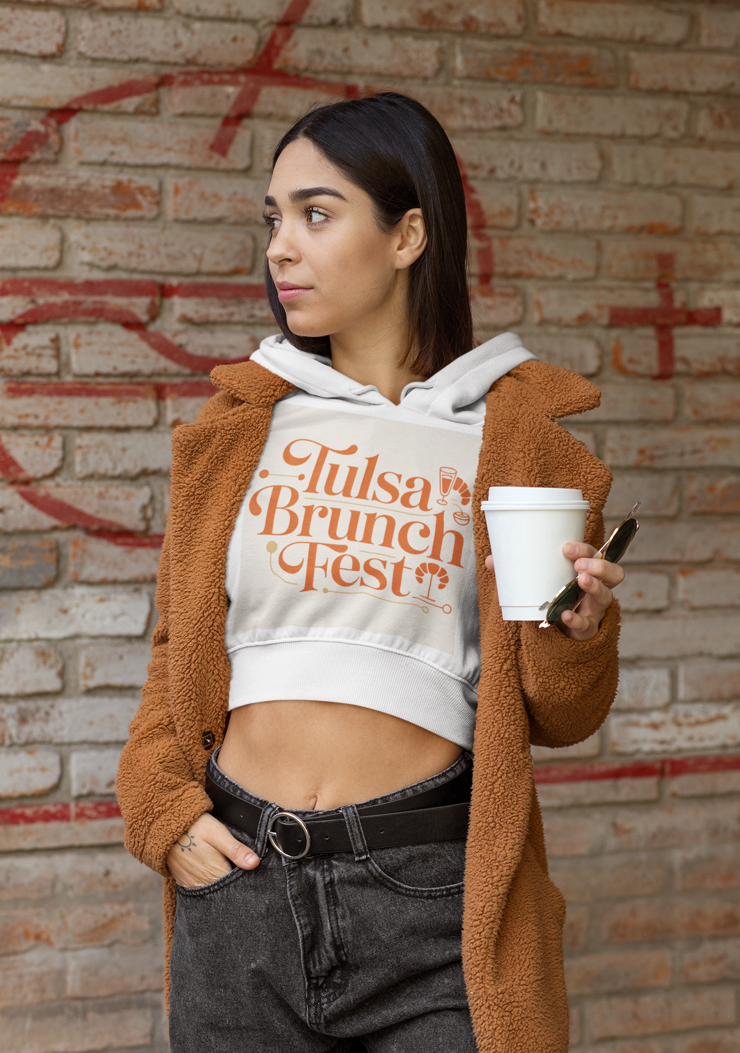 Tulsa Brunch Fest Cropped Hoodie