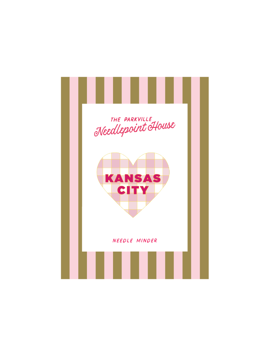 Pink Gingham Kansas City Heart