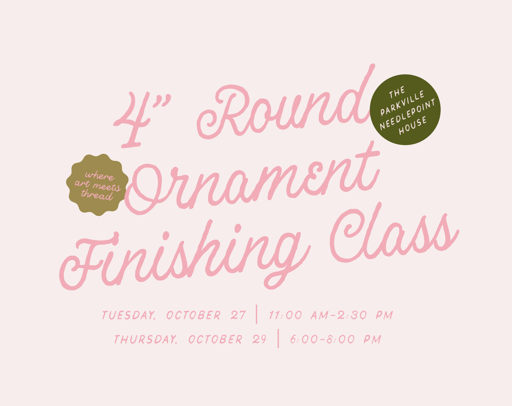 4" Round Ornament Finishing Class with Patti