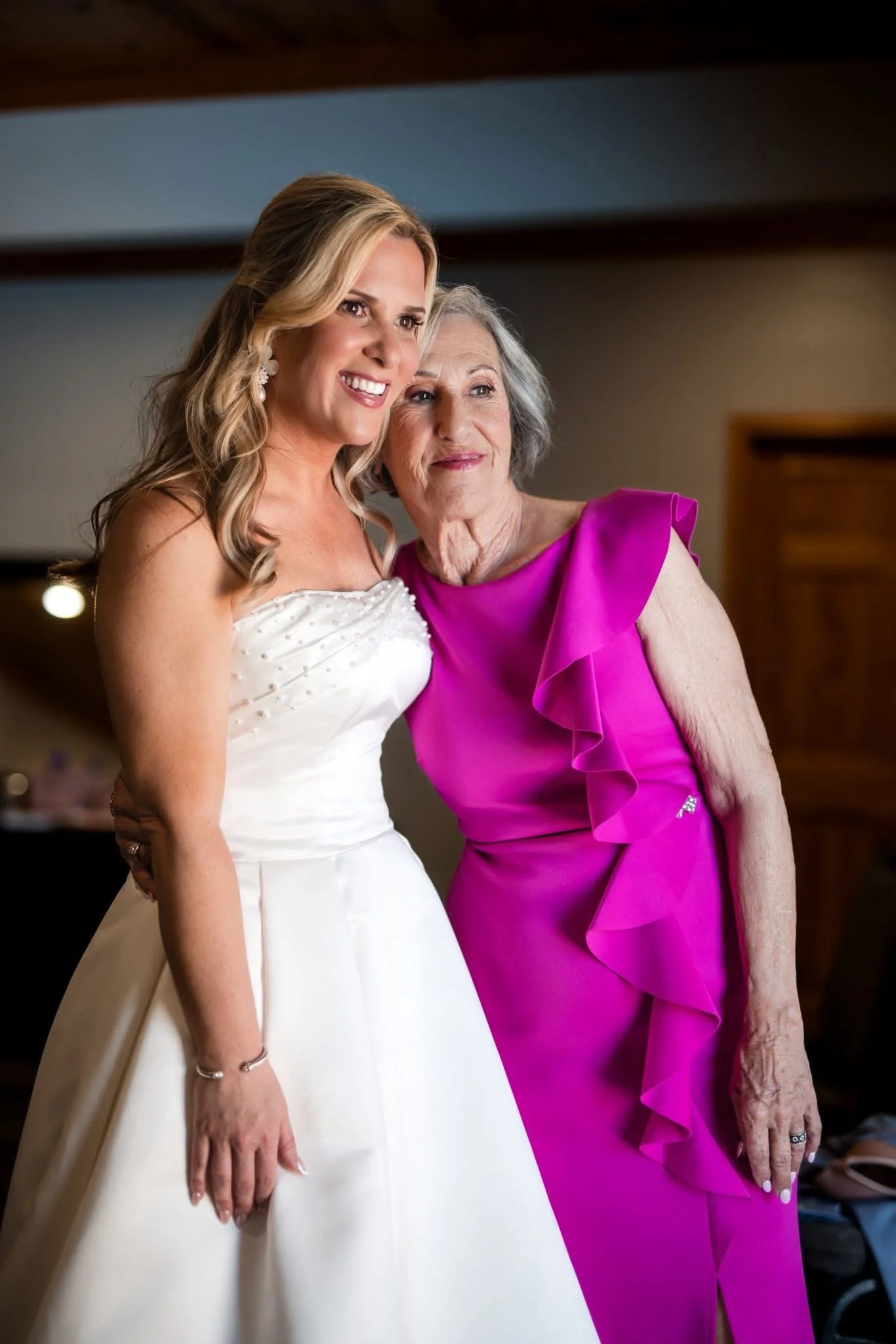 mother of the bride & bride makeup done by georgia wedding makeup artist 