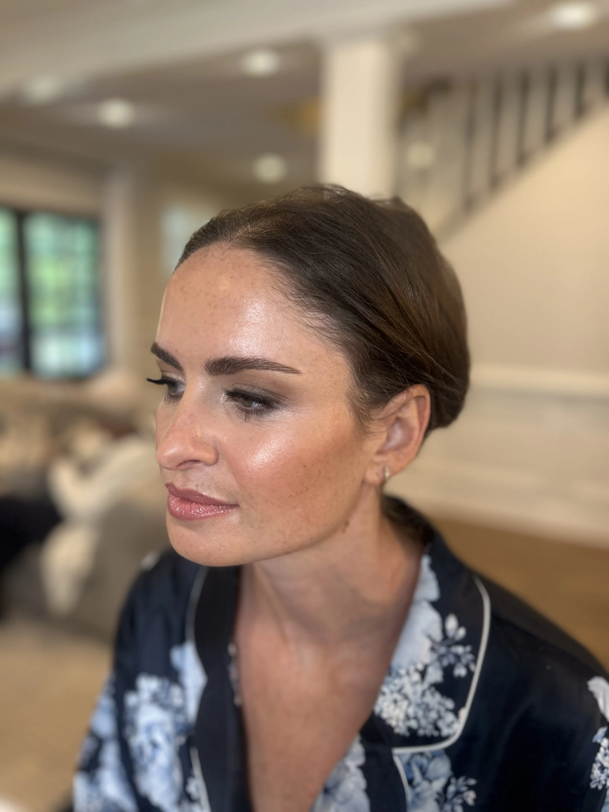 Soft Glowy glam bridesmaid look by Georgia wedding beauty expert