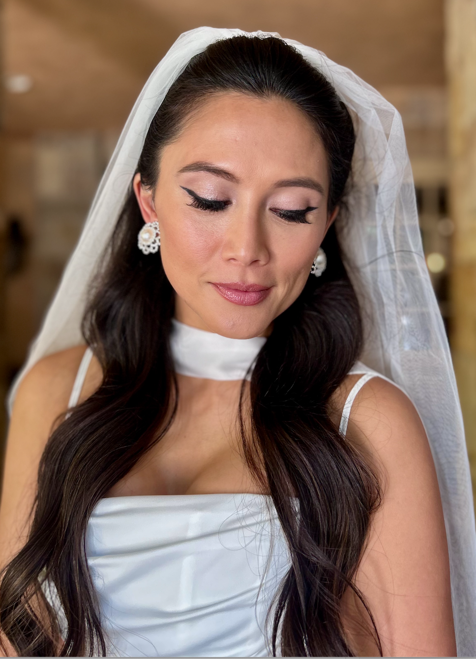 Airbrush bridal makeup look created in North Georgia