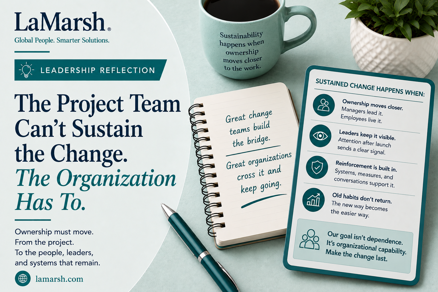The Project Team Can’t Sustain the Change. The Organization Has To.