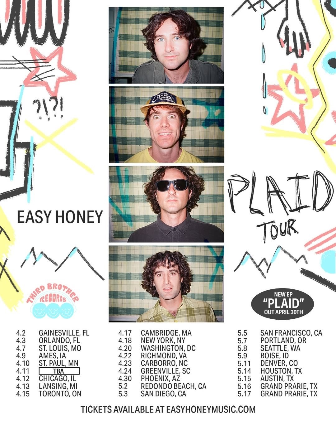 Catch @easyhoney live in a city near you! Tickets on sale now.