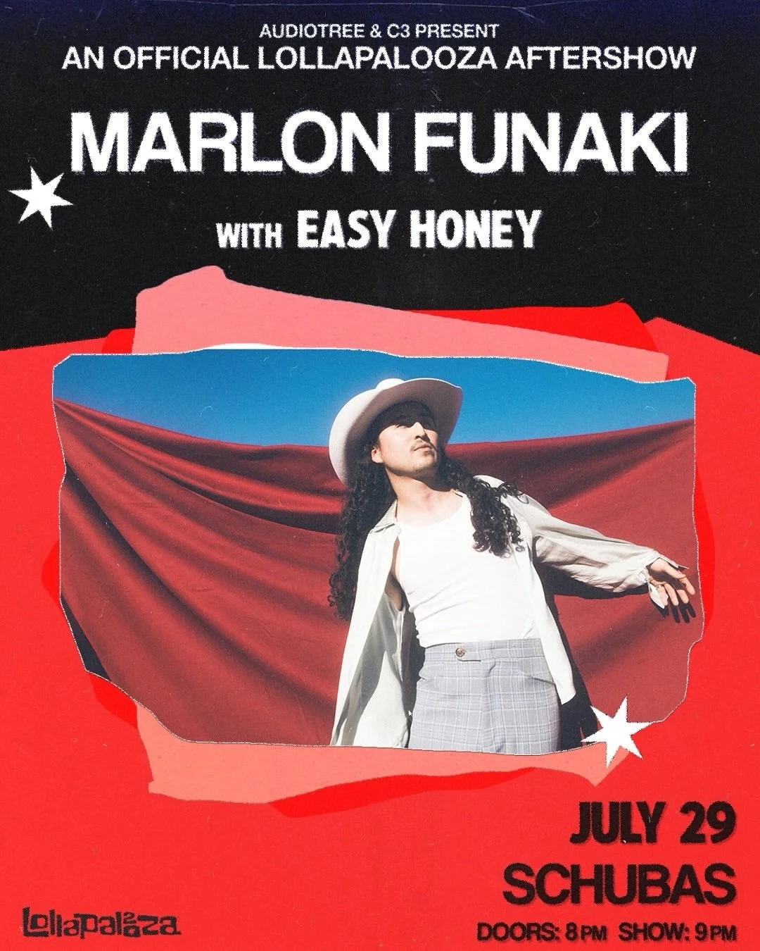 Need more @easyhoney during @lollapalooza week?

Tickets for an official Lollapalooza aftershow opening for @marlonfunaki on July 29 are on sale now &mdash; grab yours at easyhoneymusic.com 🍯 link in bio.