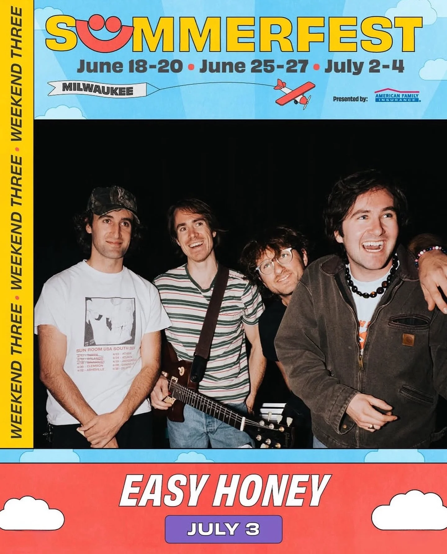 Catch @easyhoney at @summerfest on July 3rd! ☀️ Tickets available at the link in bio!