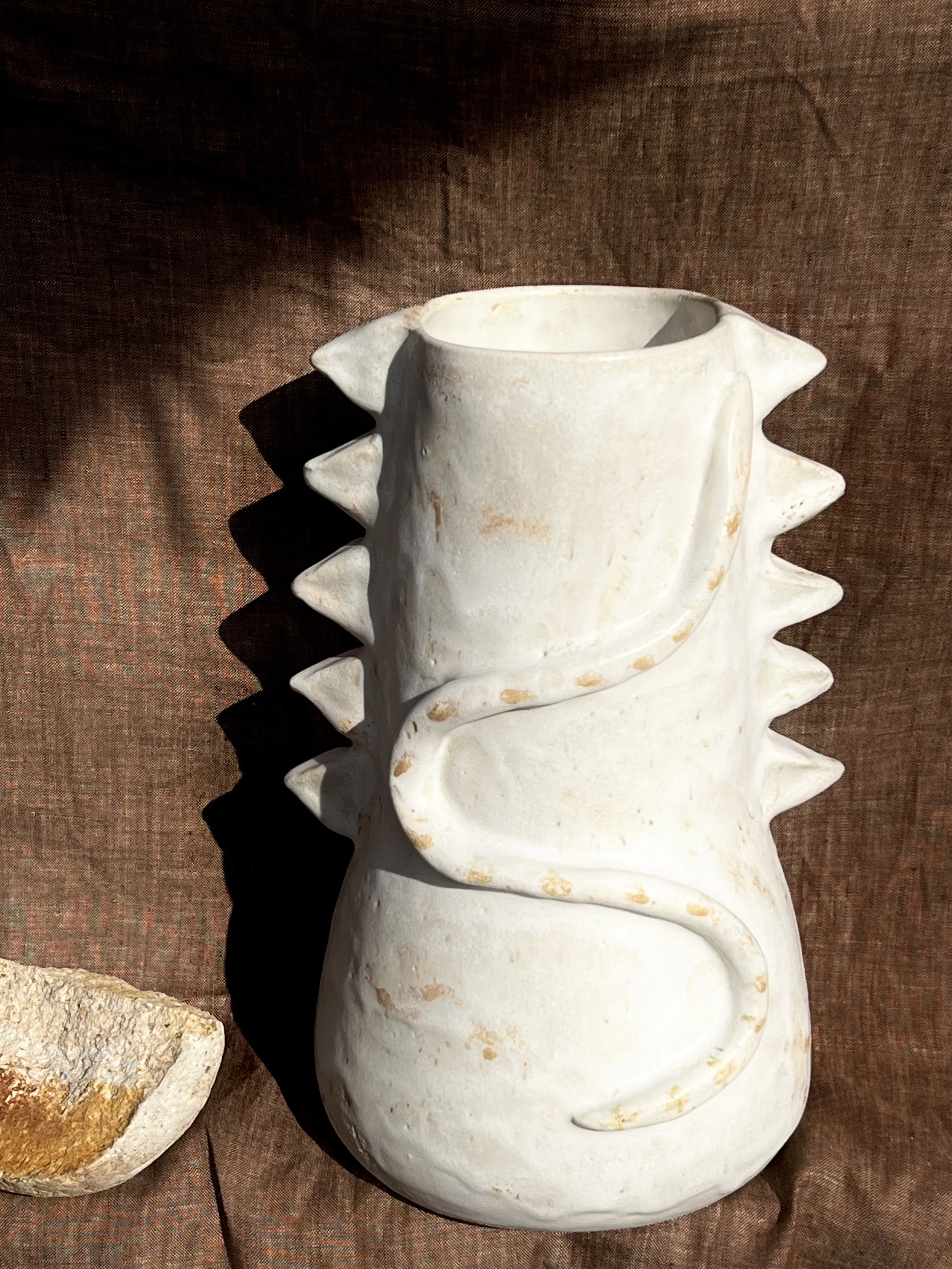 Tierra Vessel. 13" x 9" Glazed stoneware