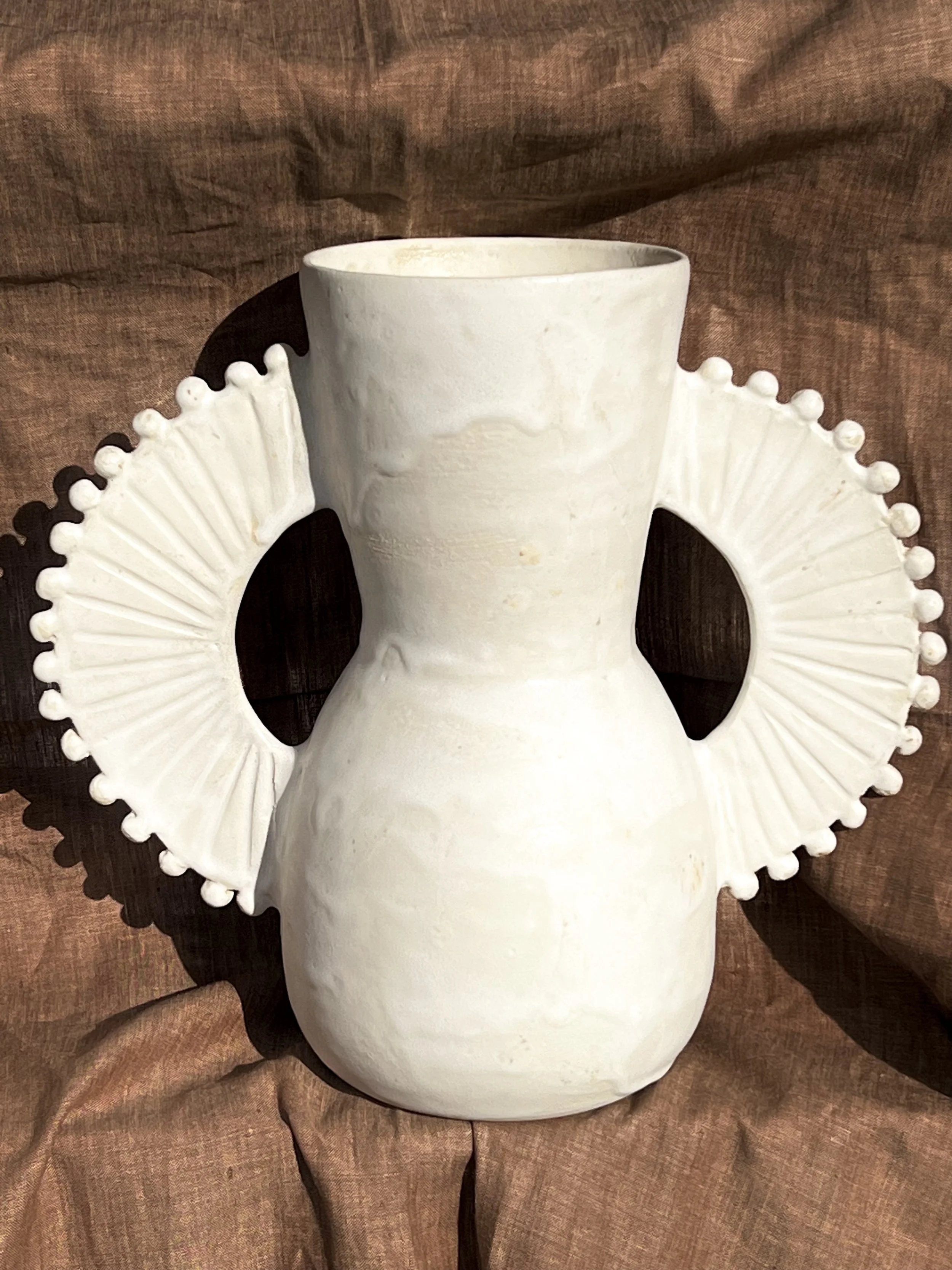 Penacho Vessel 1. 16" x 15" Glazed stoneware