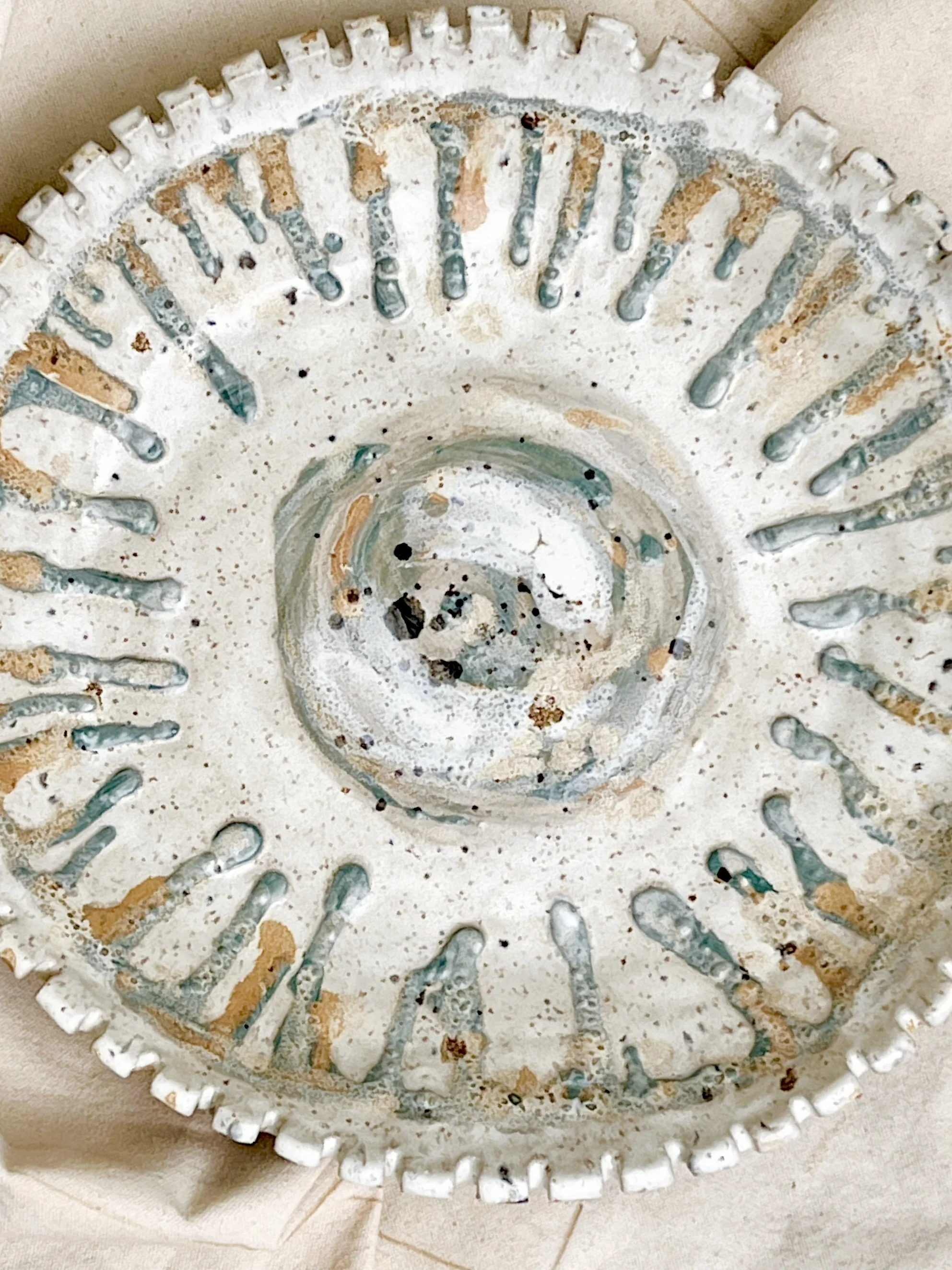 Blue Radiant Platter "14.5 x 3" Glazed stoneware