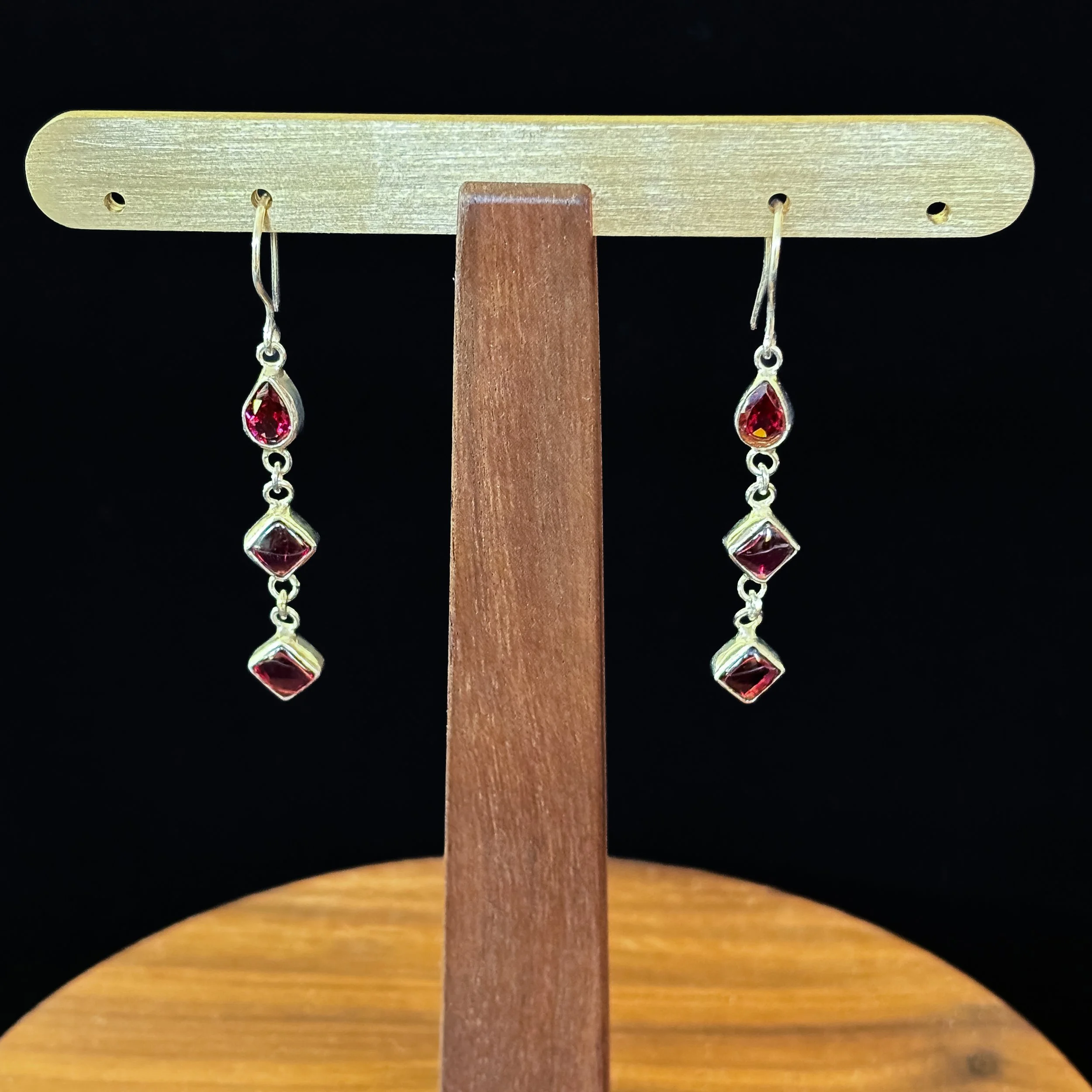 Garnet & Amethyst Earrings
