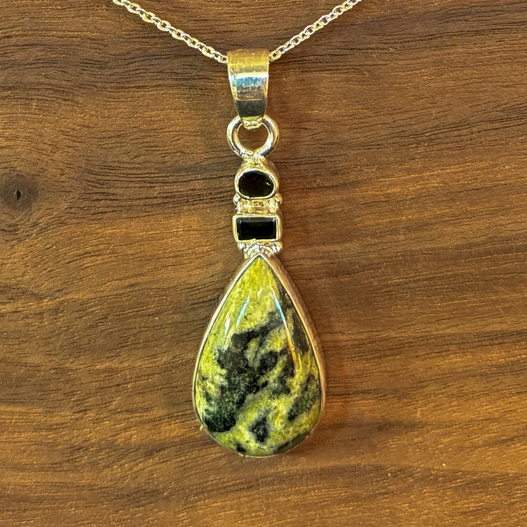 Jasper & Green Tourmaline Pendant