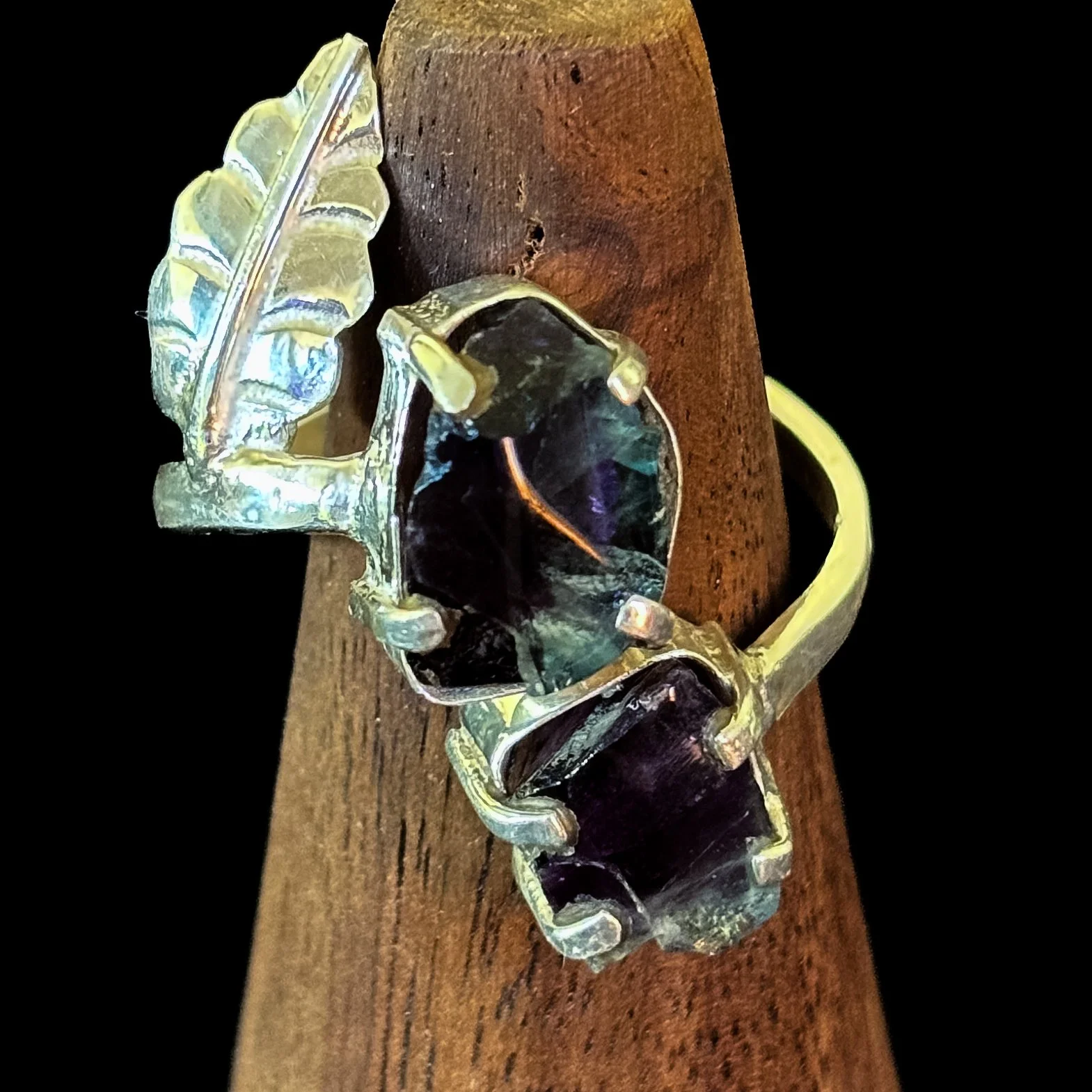 Rainbow Fluorite Ring