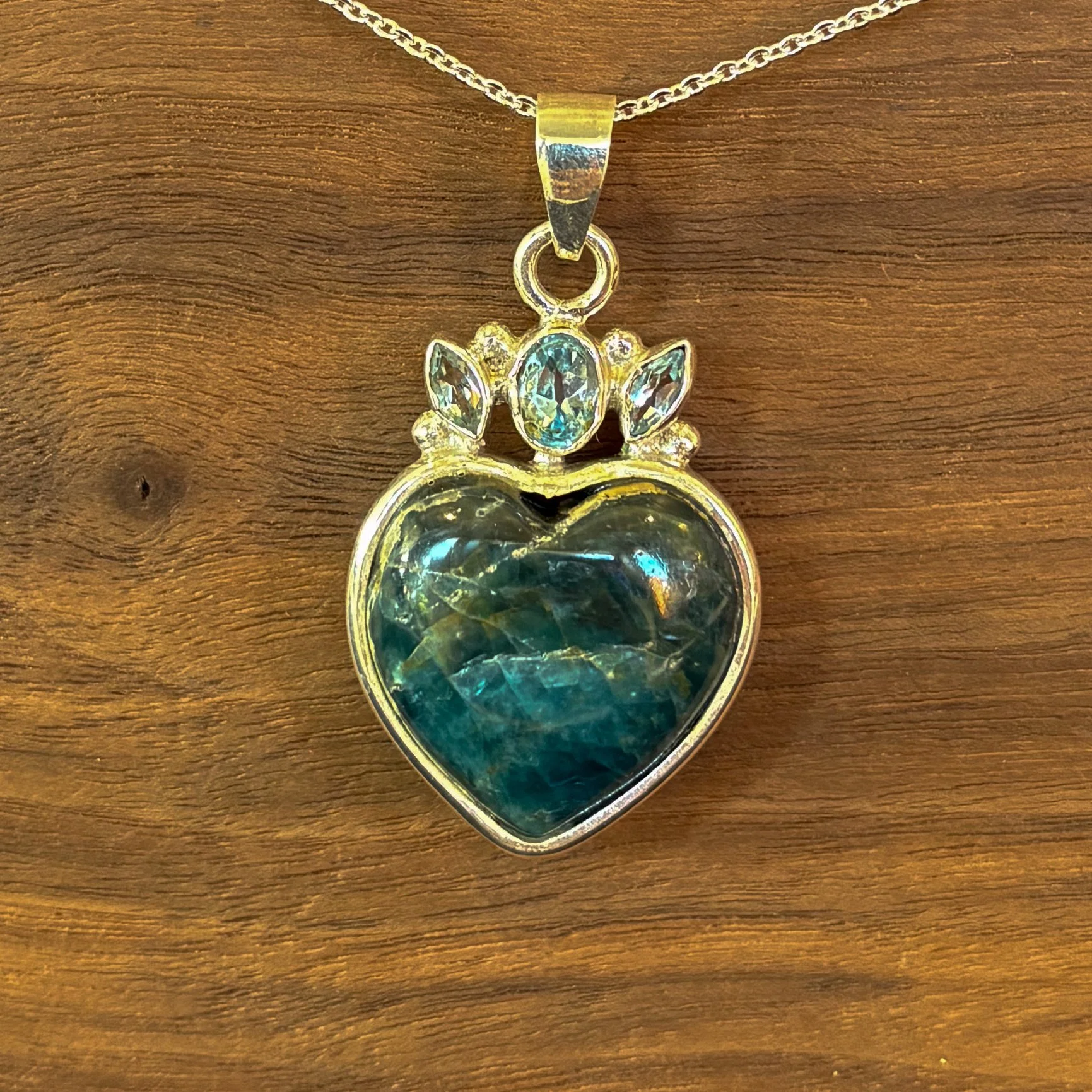 Chrysocolla & Blue Topaz (Pendant)