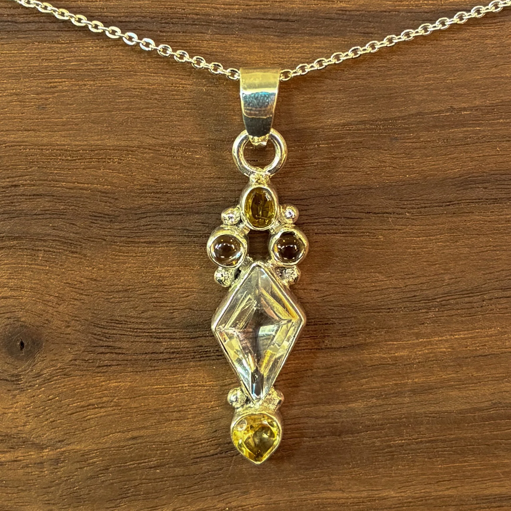 Clear Quartz and Citrine Pendant
