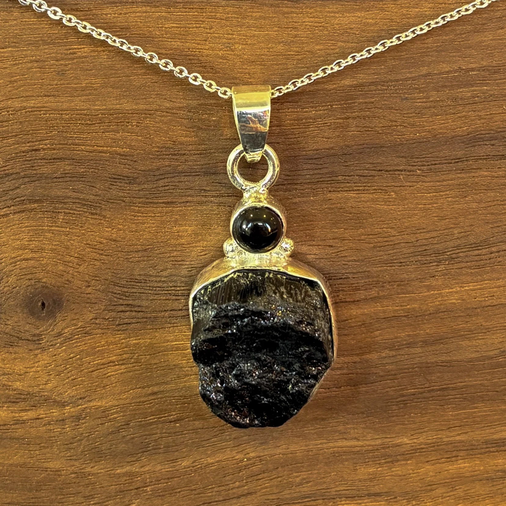 Black tourmaline & Black onyx Pendant