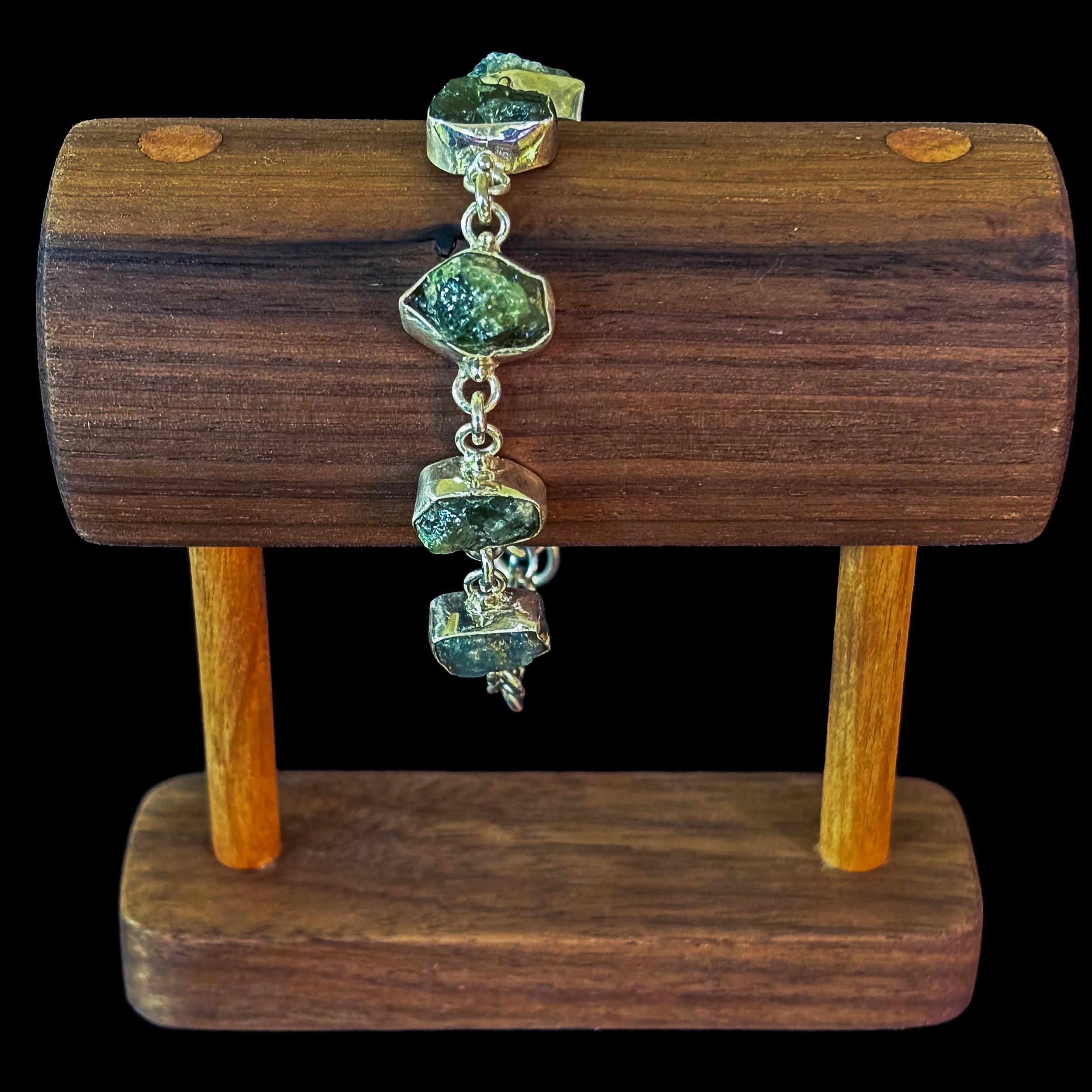 Raw Peridot Bracelet